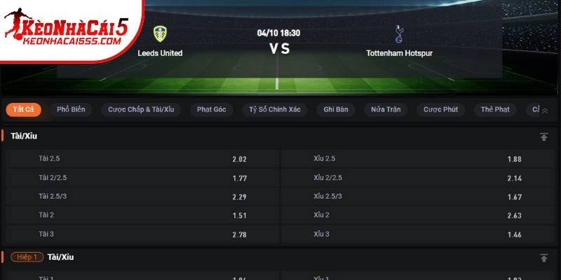 Hướng dẫn cách đọc cược trên/dưới qua ví dụ có thực